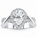 Fiona engagement ring — white gold — front view