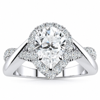 Fiona engagement ring — white gold — front view