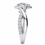 Fiona engagement ring — white gold — side view