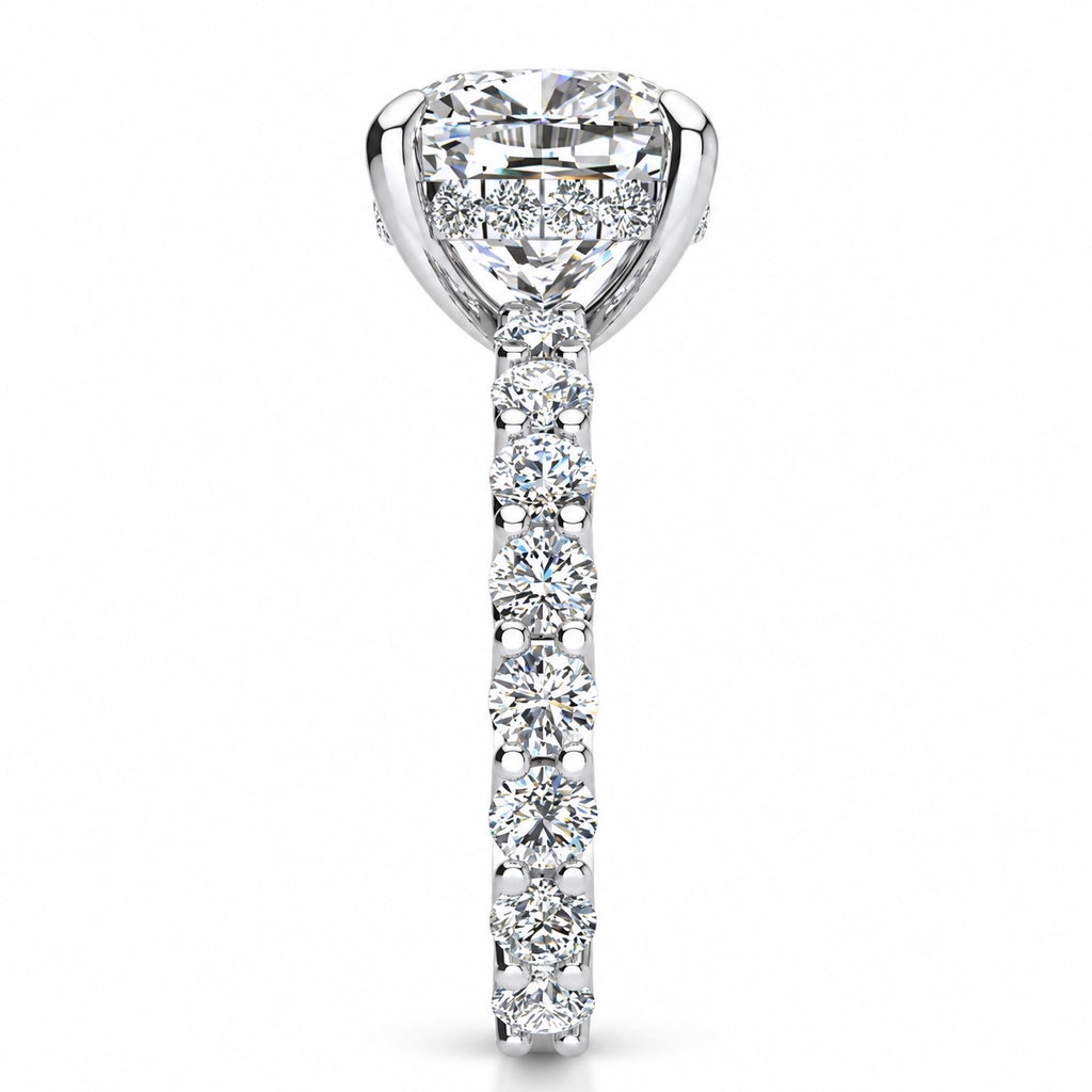 Griselda Lab Grown Diamond Ring — white gold — end view