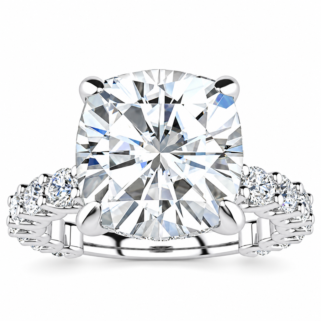 Griselda Lab Grown Diamond Ring — white gold — front view