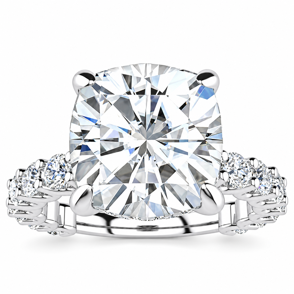 Griselda Lab Grown Diamond Ring — white gold — front view