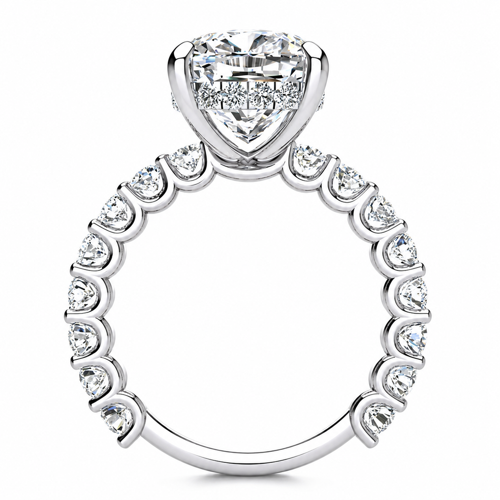 Griselda Lab Grown Diamond Ring — white gold — side view