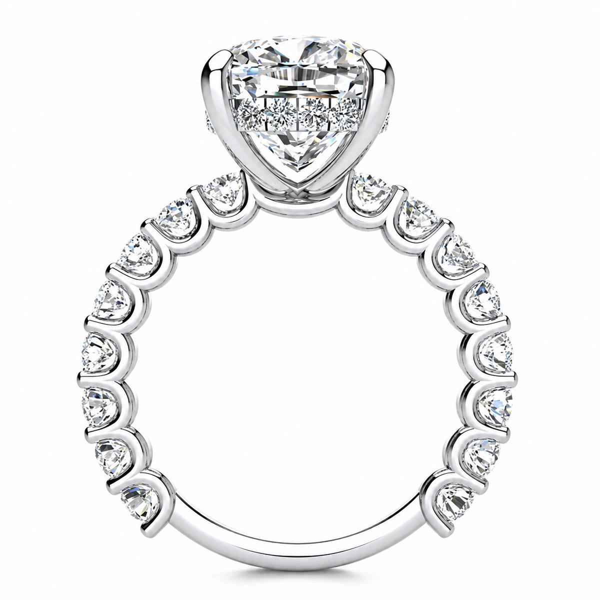Griselda Lab Grown Diamond Ring — white gold — side view