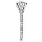Haley Lab Grown Diamond Ring — white gold — end view