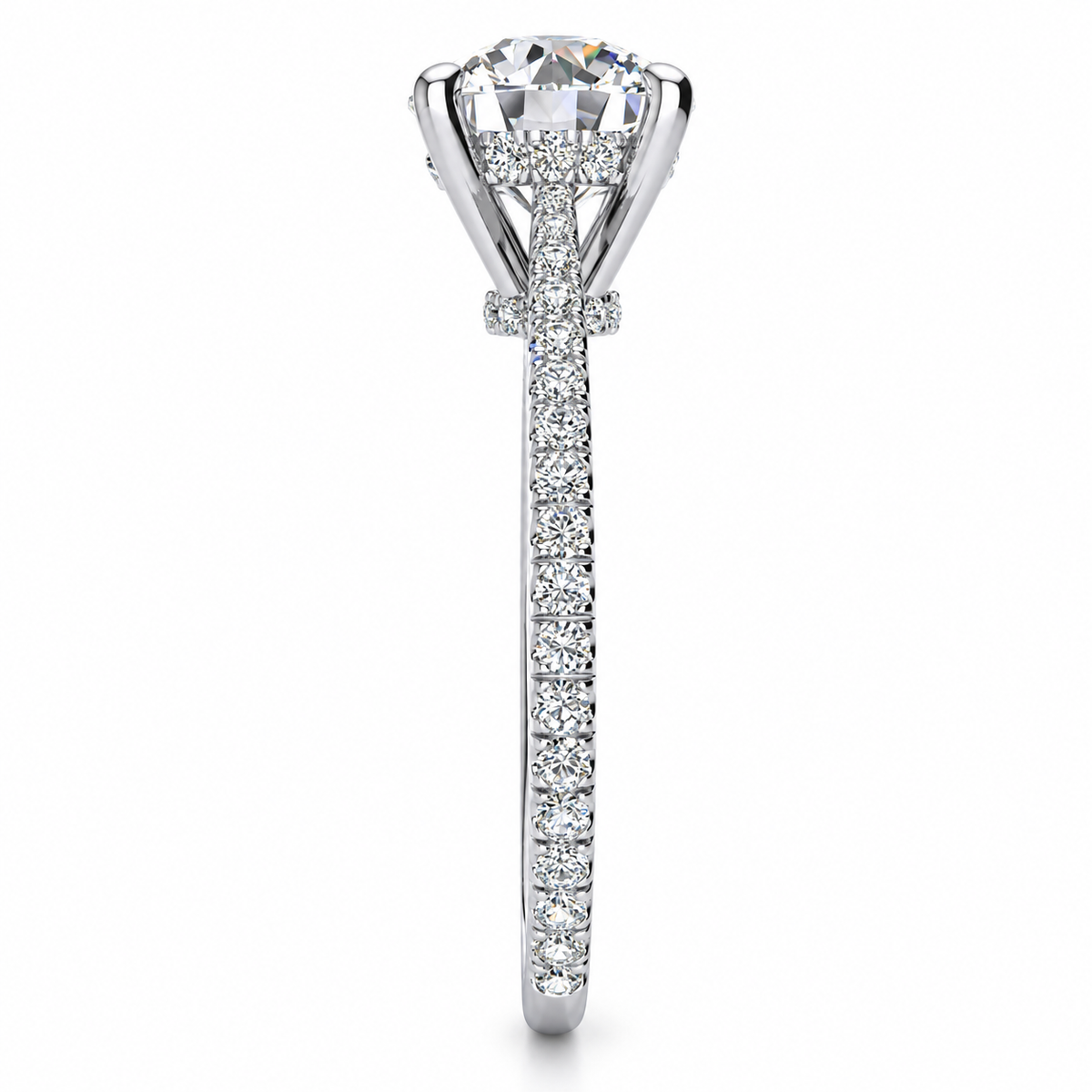 Haley Lab Grown Diamond Ring — white gold — end view