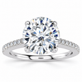 Haley Lab Grown Diamond Ring — white gold — front view