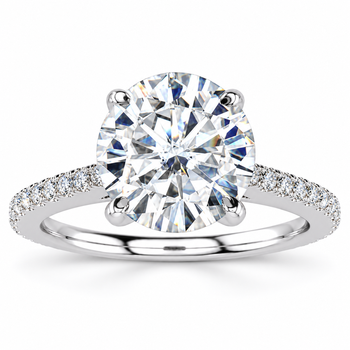 Haley Lab Grown Diamond Ring — white gold — front view