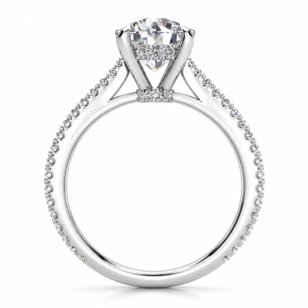 Haley Lab Grown Diamond Ring — white gold — side profile