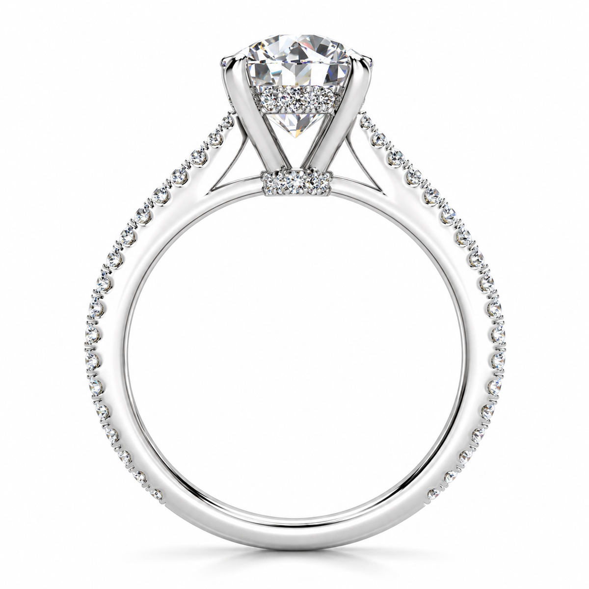 Haley Lab Grown Diamond Ring — white gold — side profile