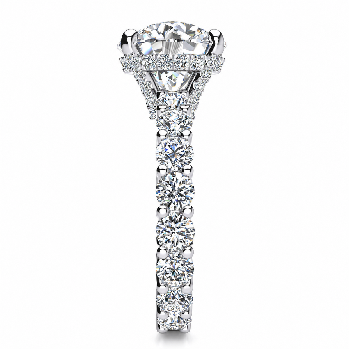 Hannah Lab Grown Diamond Ring — white gold — end view