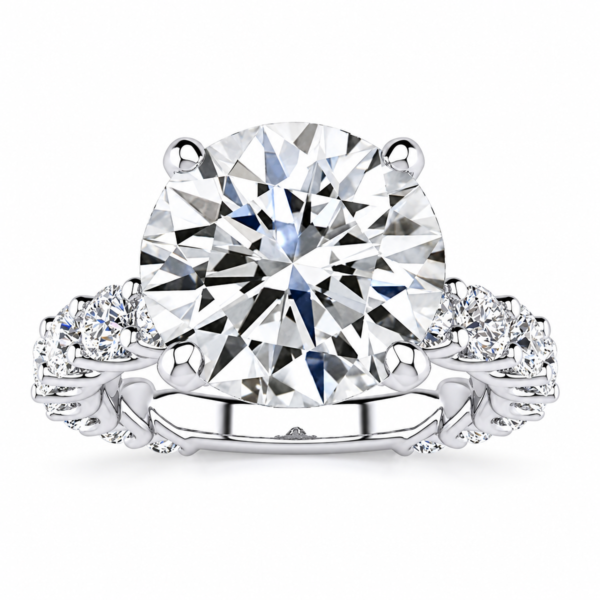 Hannah Lab Grown Diamond Ring — white gold — front view
