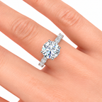 Hannah Lab Grown Diamond Ring — white gold — hand view