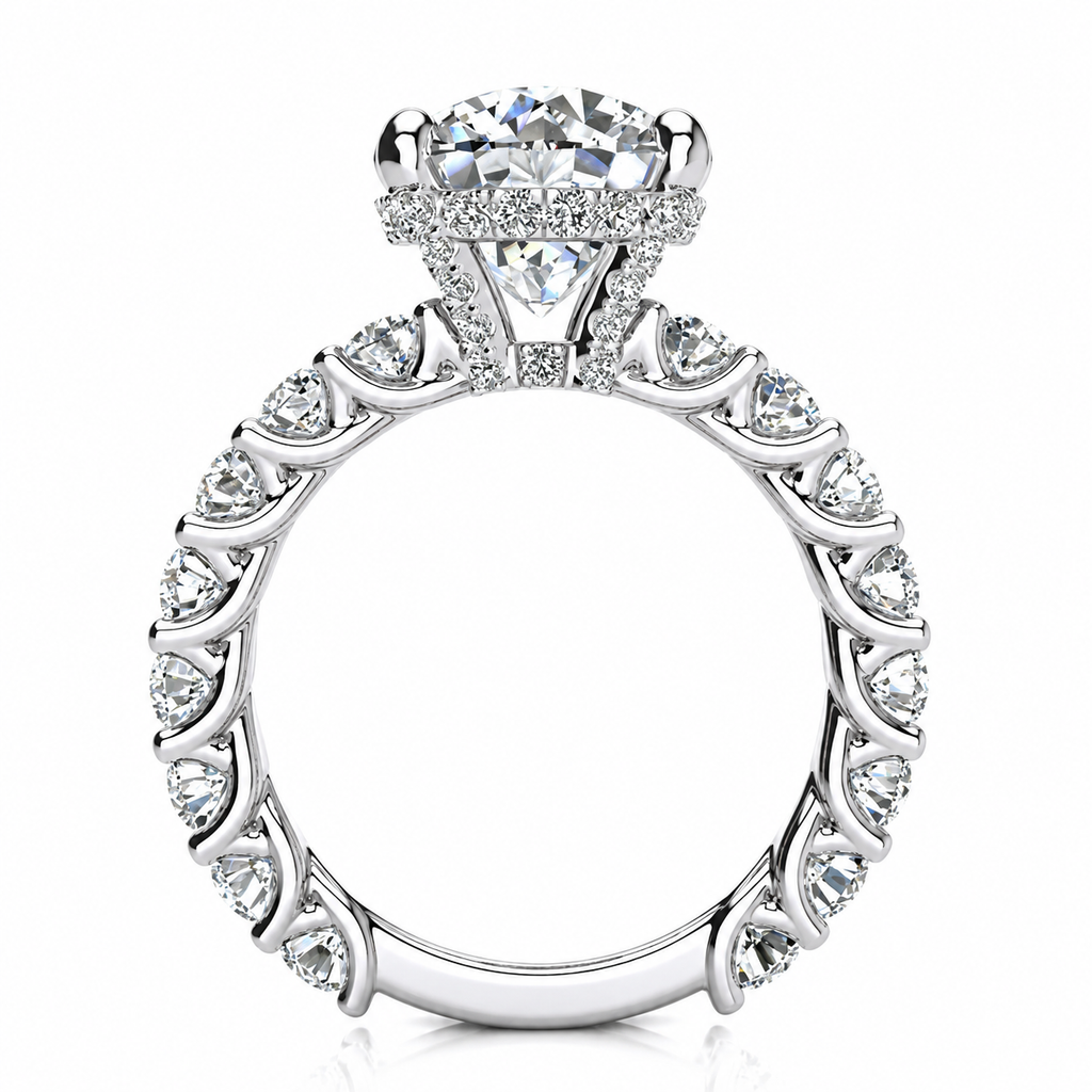Hannah Lab Grown Diamond Ring — white gold — side view