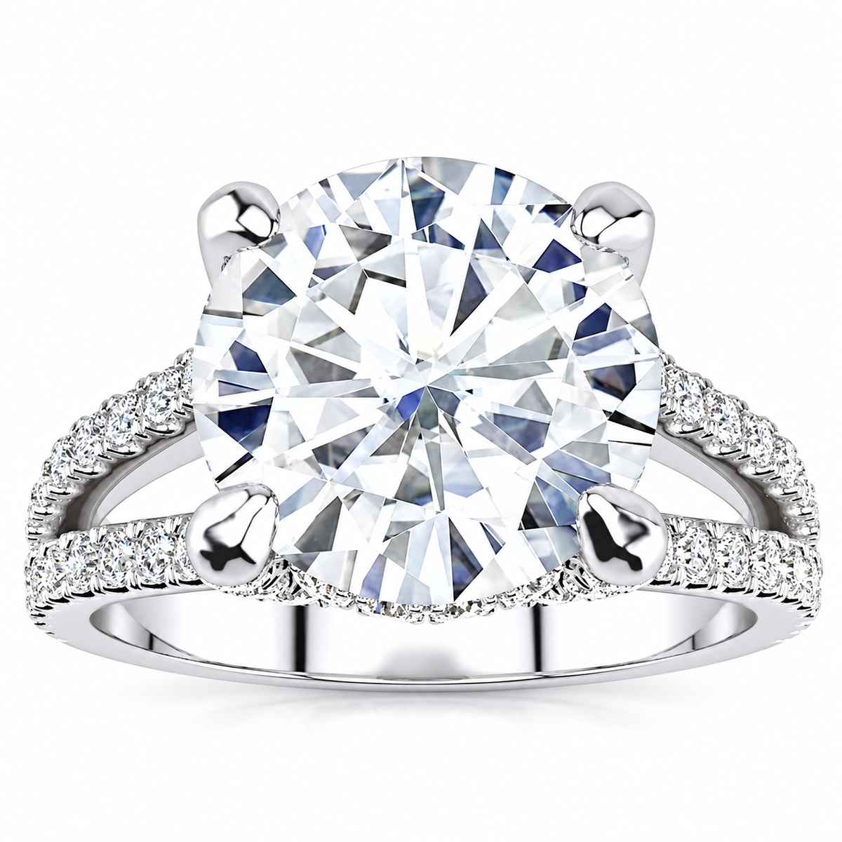 Harley Lab Grown Diamond Ring — white gold — front view