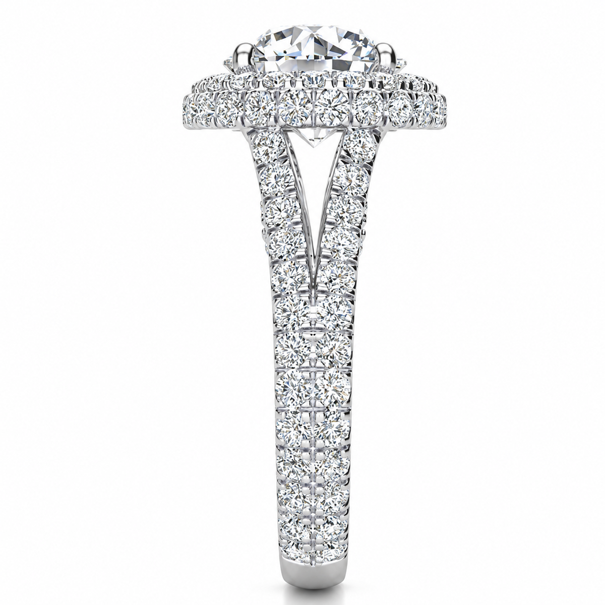 Ingrid Lab Grown Diamond Ring — white gold — end view