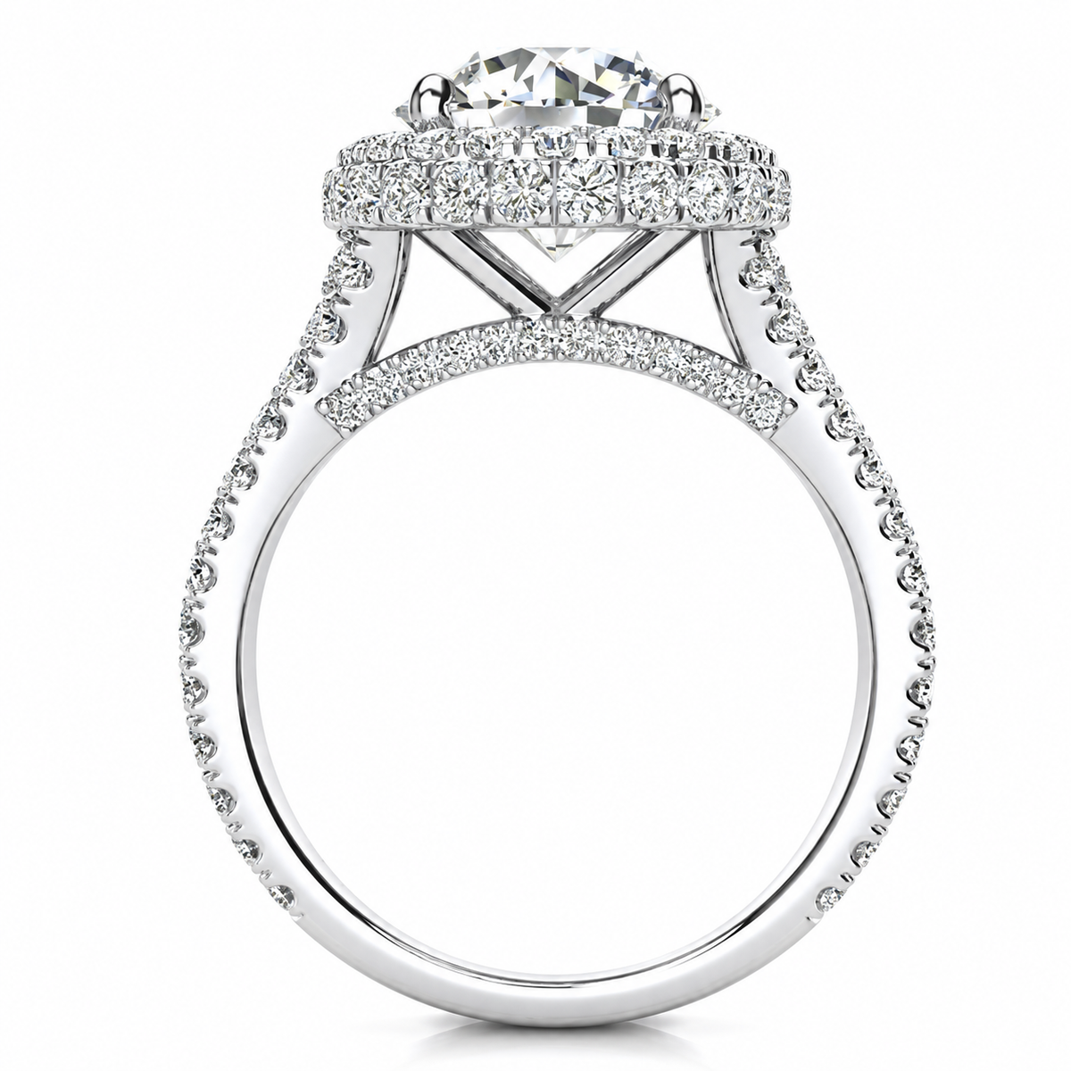 Ingrid Lab Grown Diamond Ring — white gold — side view