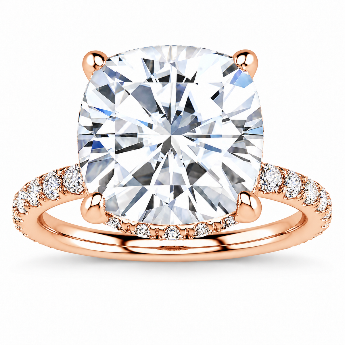 Iris Lab Grown Diamond Ring — rose gold — front view