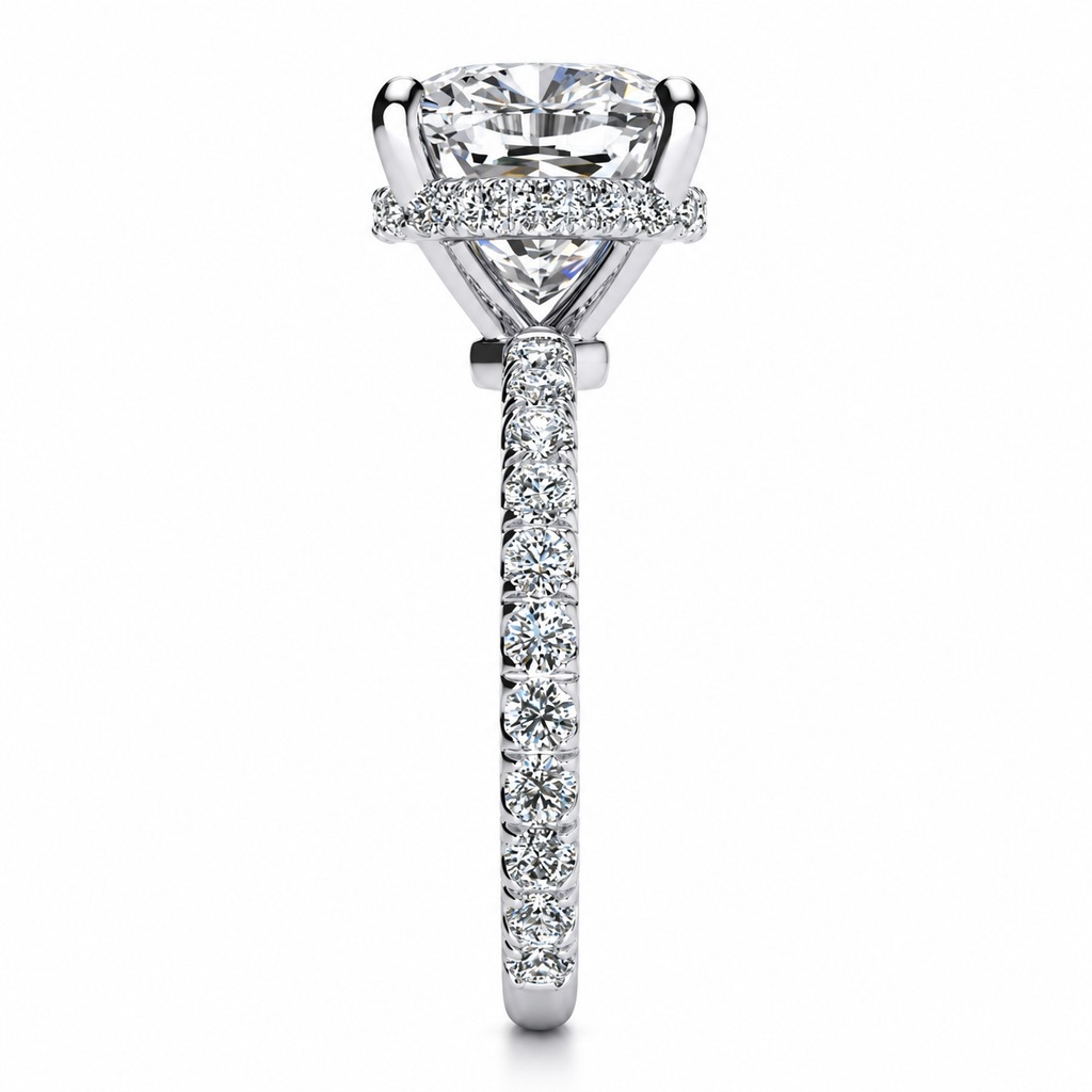 Iris Lab Grown Diamond Ring — white gold — end view