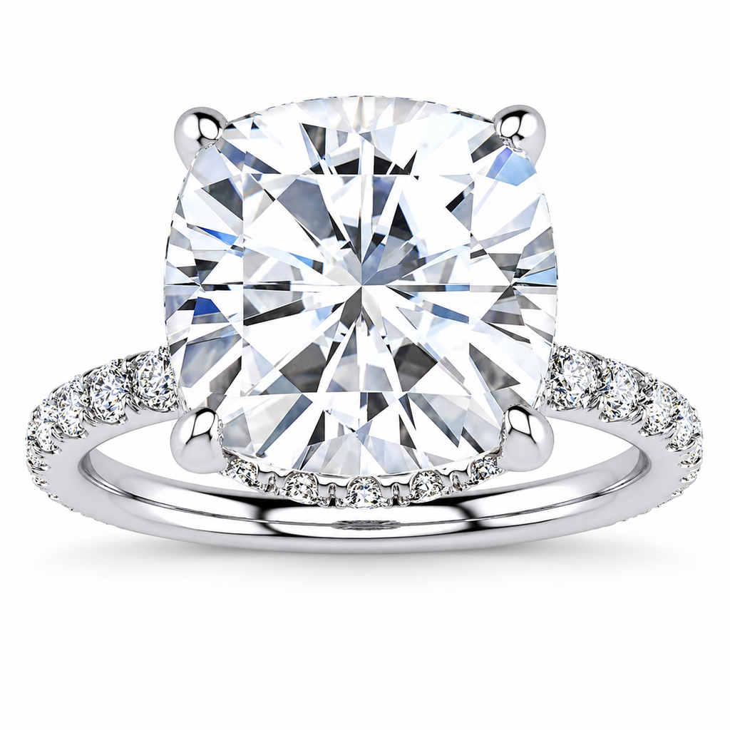 Iris Lab Grown Diamond Ring — white gold — front view