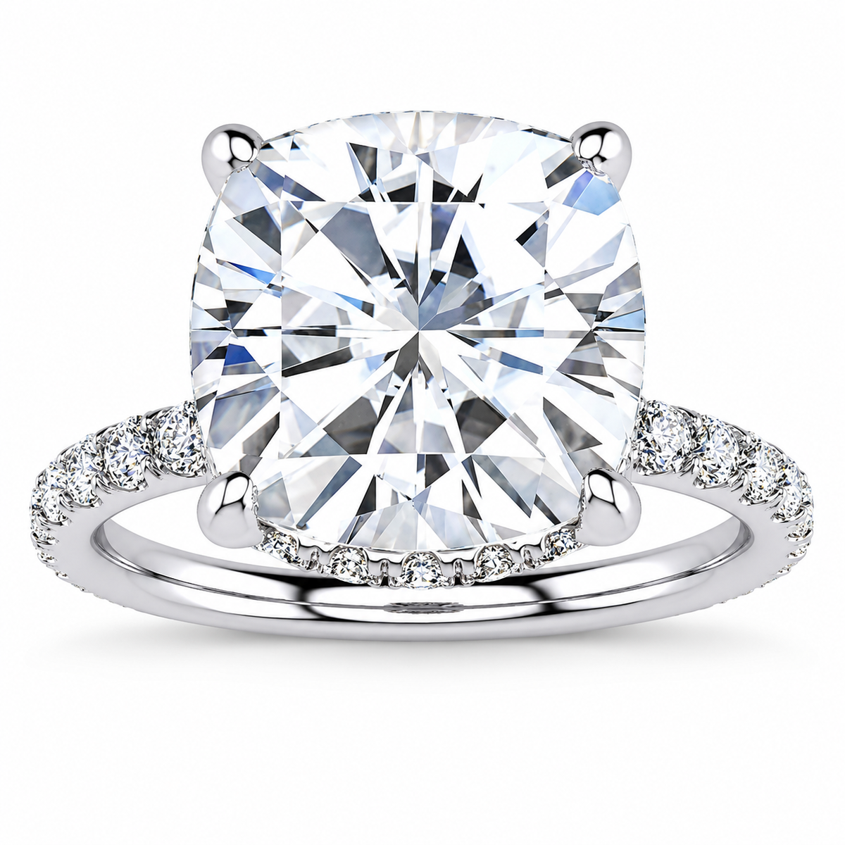 Iris Lab Grown Diamond Ring — white gold — front view