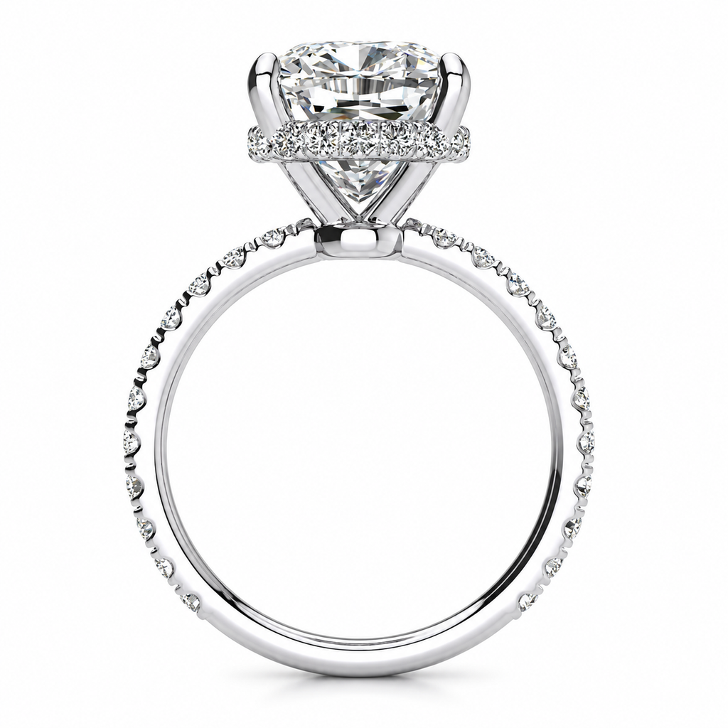 Iris Lab Grown Diamond Ring — white gold — side profile
