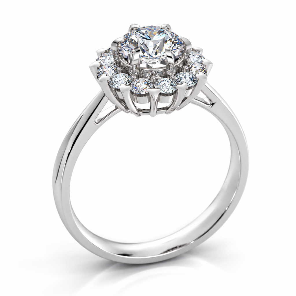 Jamie Lab Grown Diamond Ring — white gold — end view