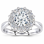Jamie Lab Grown Diamond Ring — white gold — front view