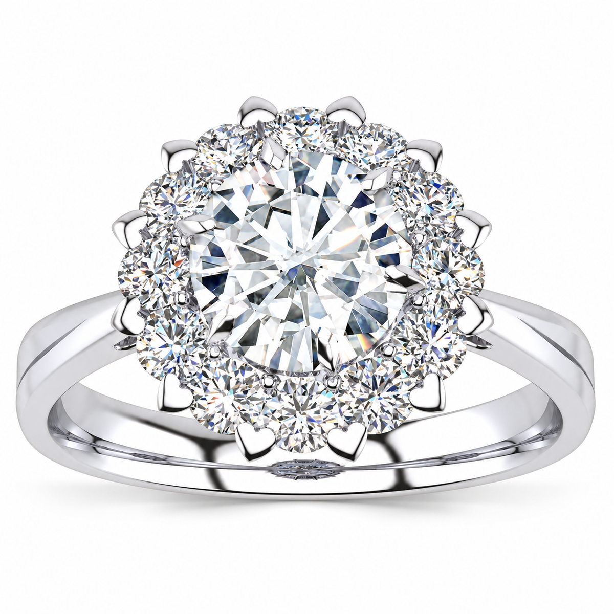 Jamie Lab Grown Diamond Ring — white gold — front view