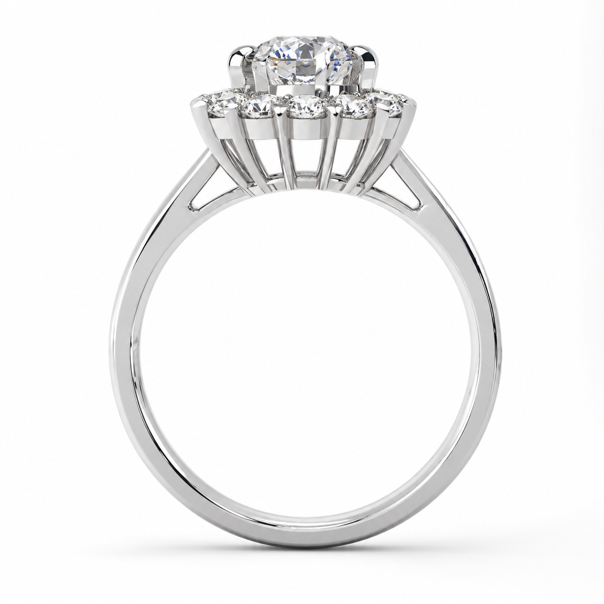 Jamie Lab Grown Diamond Ring — white gold — side profile