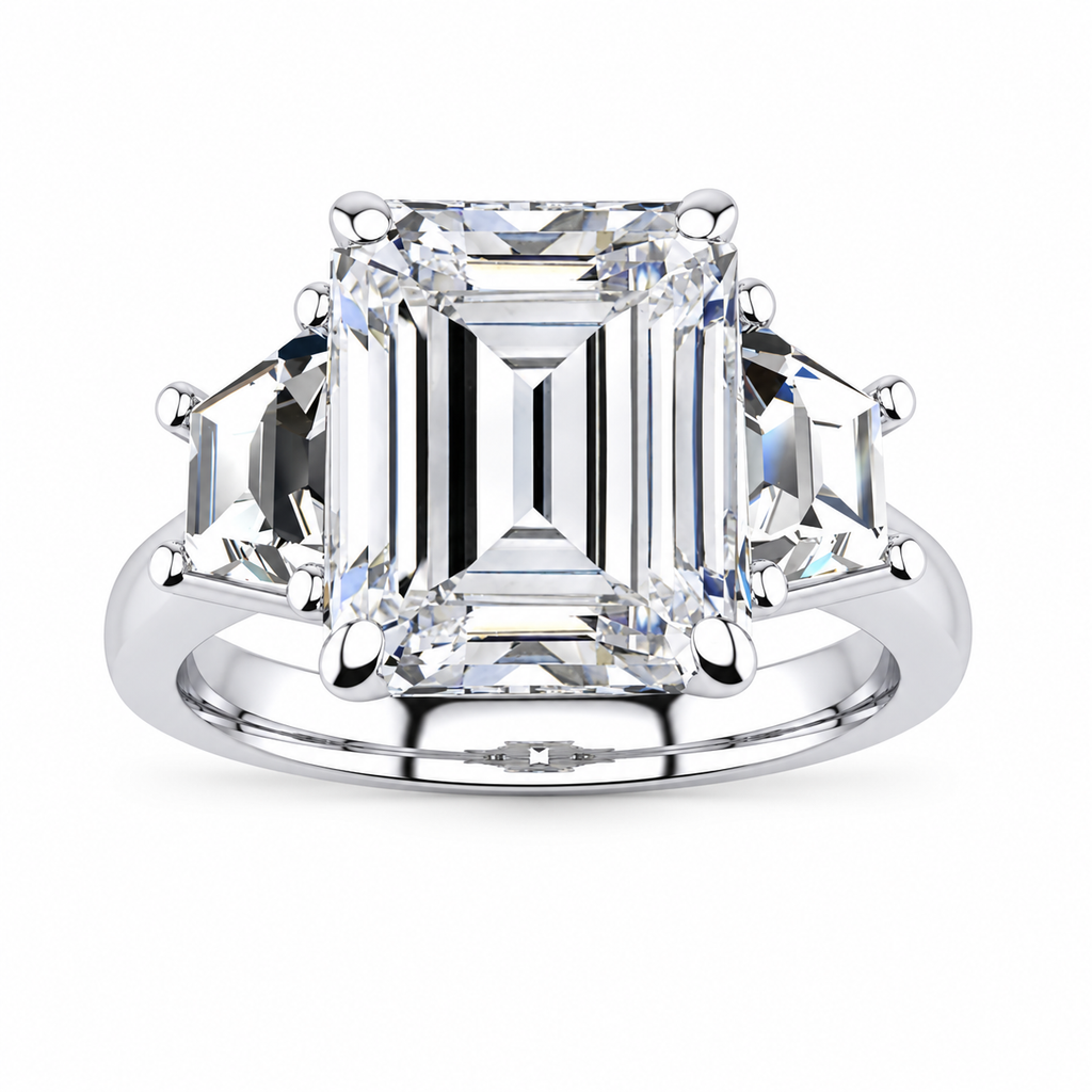 Janet Lab Grown Diamond Ring — white gold — front view