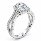 Jasmine Lab Grown Diamond Ring — white gold — end view