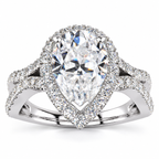 Jasmine Lab Grown Diamond Ring — white gold — front view