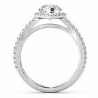Jasmine Lab Grown Diamond Ring — white gold — side profile