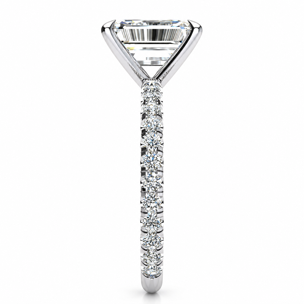 Jennifer Lab Grown Diamond Ring — white gold — end view