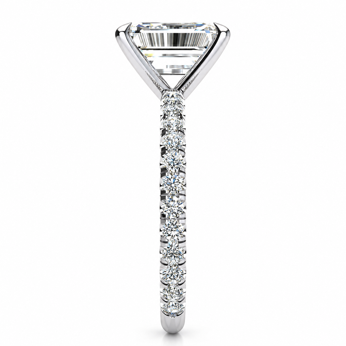 Jennifer Lab Grown Diamond Ring — white gold — end view