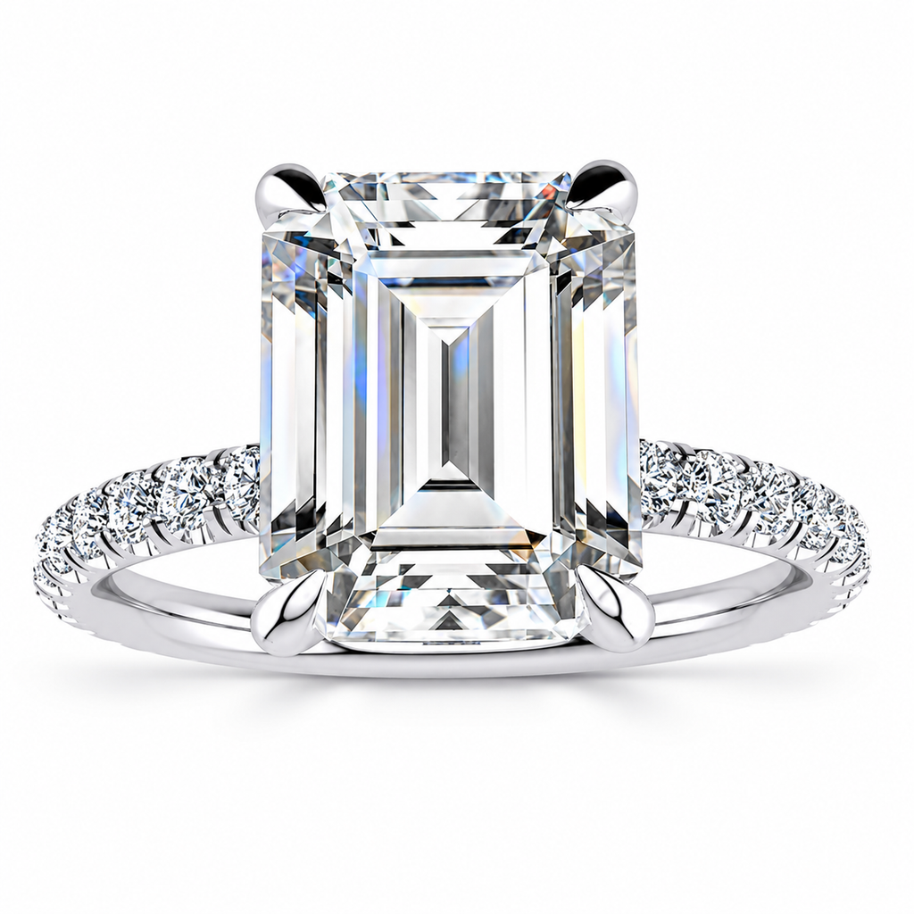 Jennifer Lab Grown Diamond Ring — white gold — front view