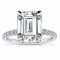Jennifer Lab Grown Diamond Ring — white gold — front view
