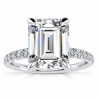 Jennifer Lab Grown Diamond Ring — white gold — front view