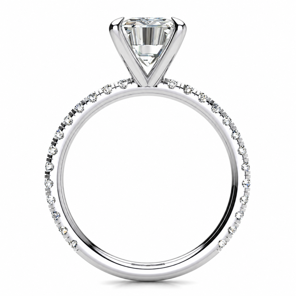 Jennifer Lab Grown Diamond Ring — white gold — side profile