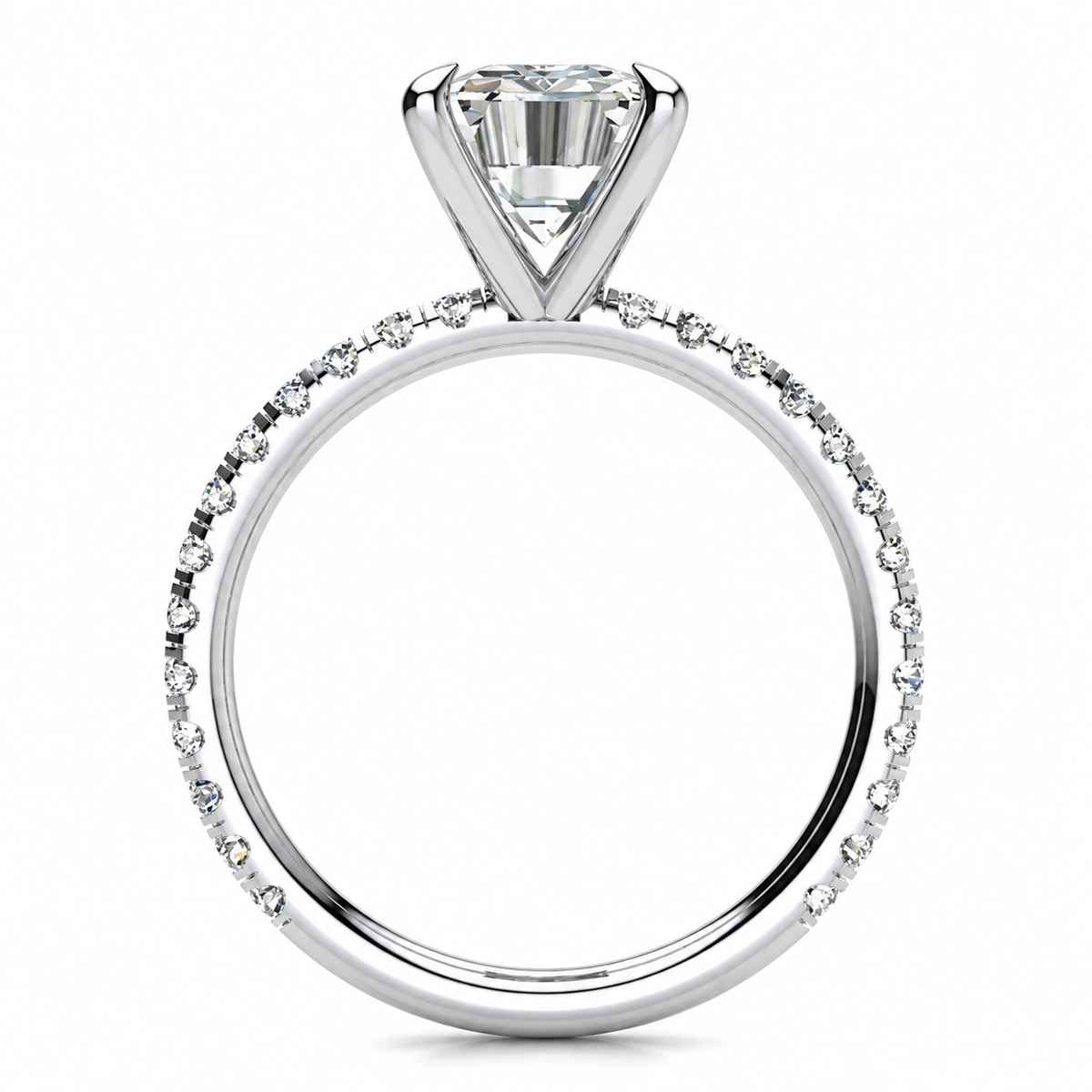 Jennifer Lab Grown Diamond Ring — white gold — side profile