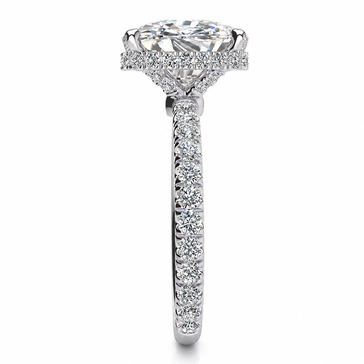 Jenny Lab Grown Diamond Ring — white gold — end view