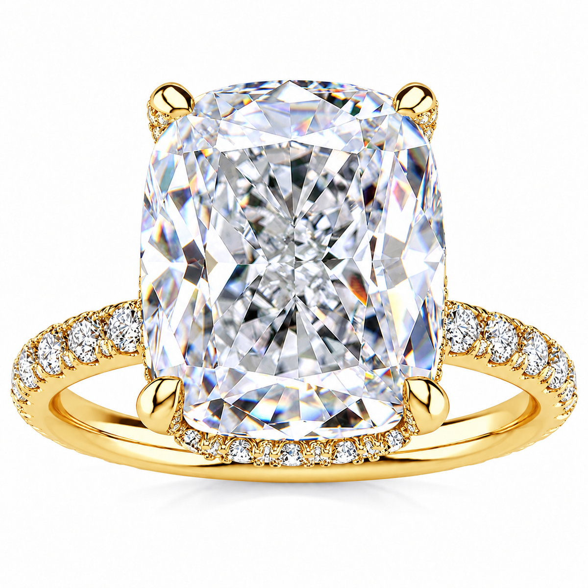 Jenny Lab Grown Diamond Ring — yellow gold — front view