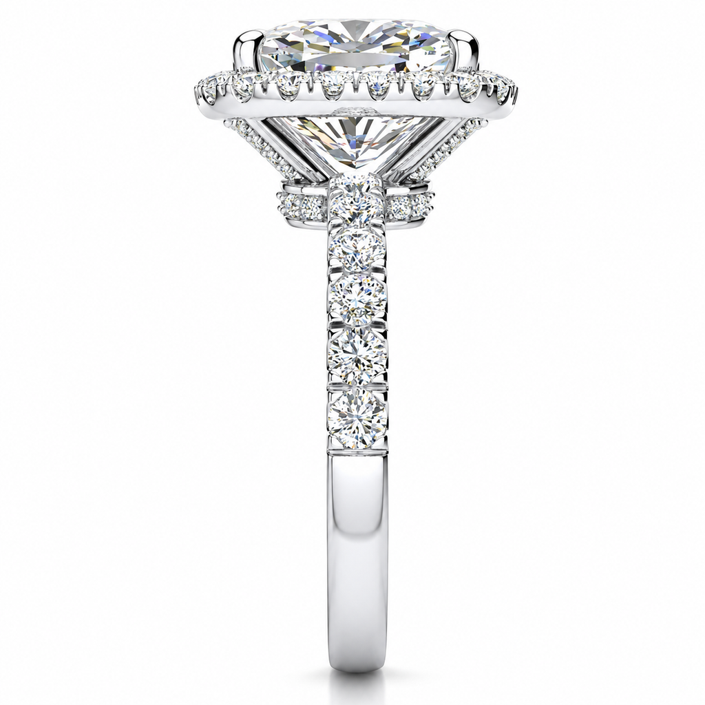 Jessica Lab Grown Diamond Ring — white gold — end view