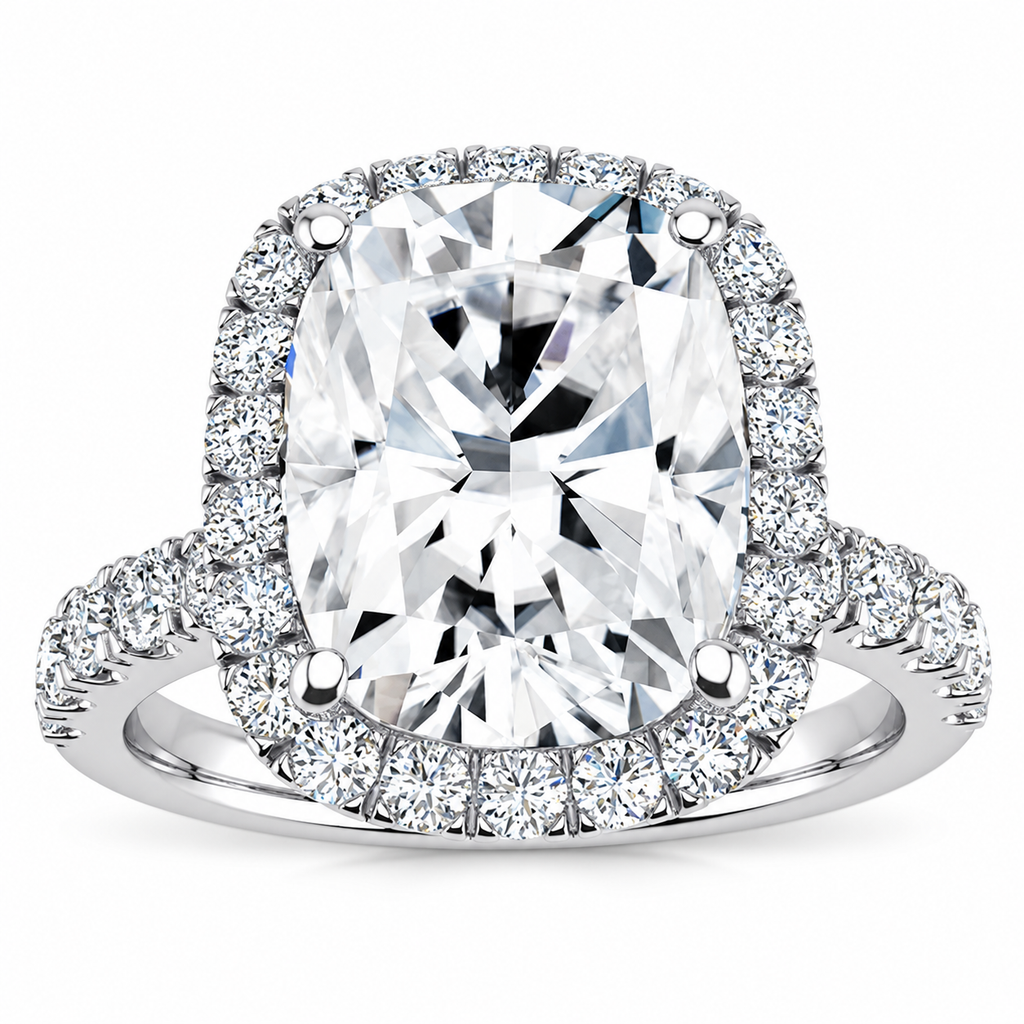 Jessica Lab Grown Diamond Ring — white gold — front view