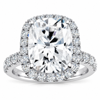 Jessica Lab Grown Diamond Ring — white gold — front view