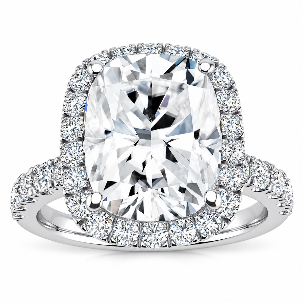 Jessica Lab Grown Diamond Ring — white gold — front view