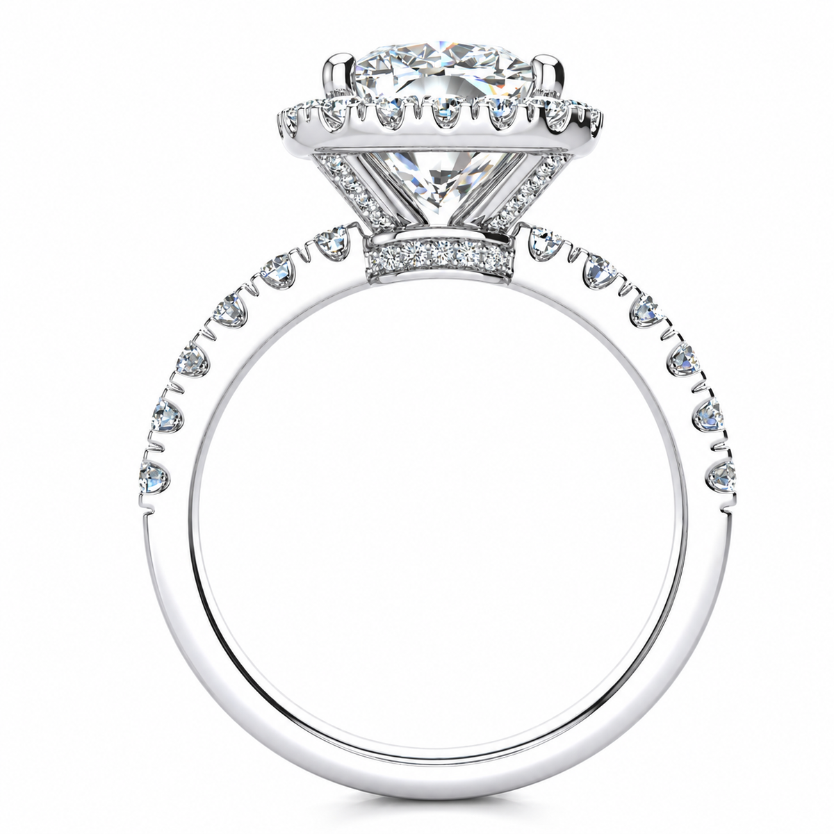 Jessica Lab Grown Diamond Ring — white gold — side view