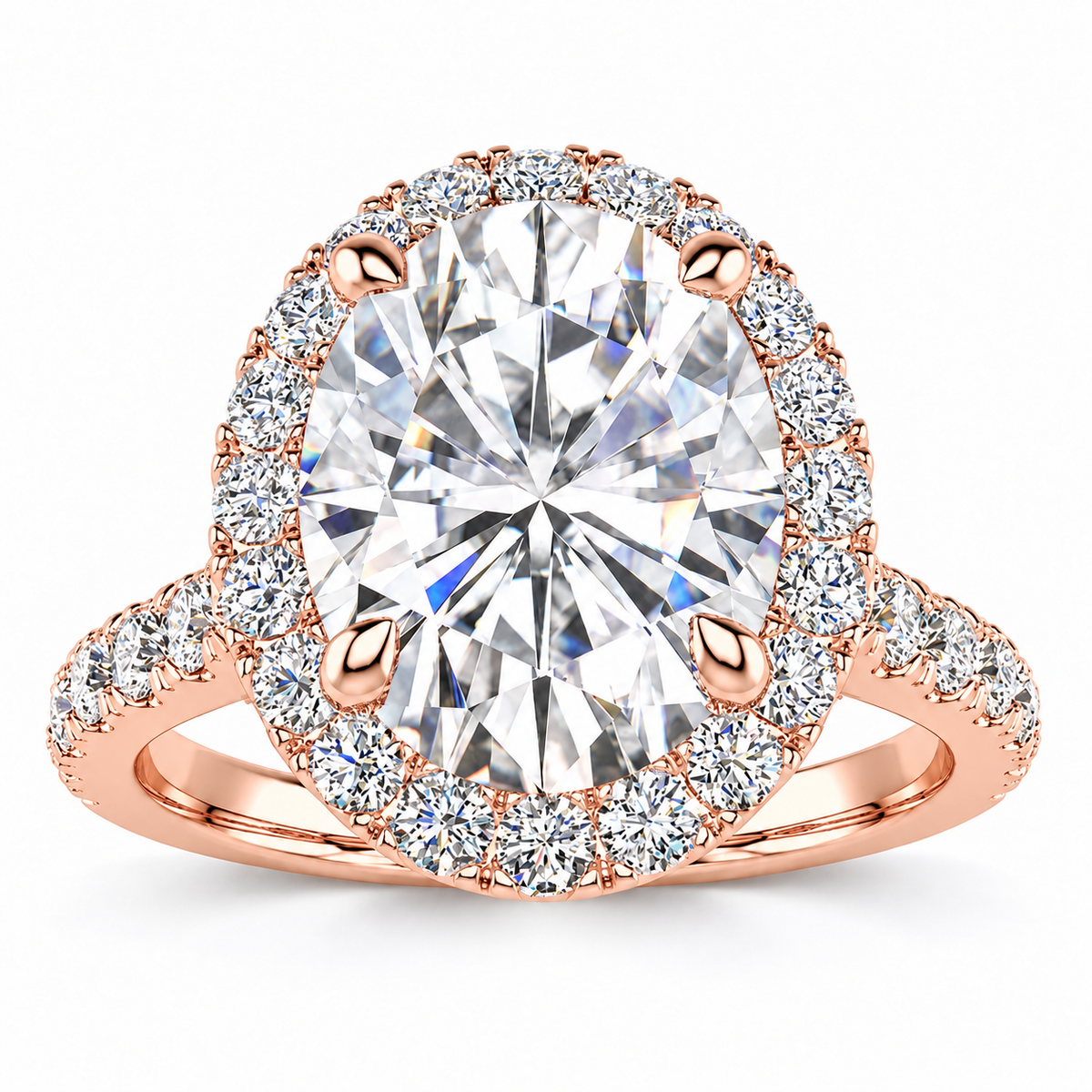 Josaleen Lab Grown Diamond Ring — rose gold — front view
