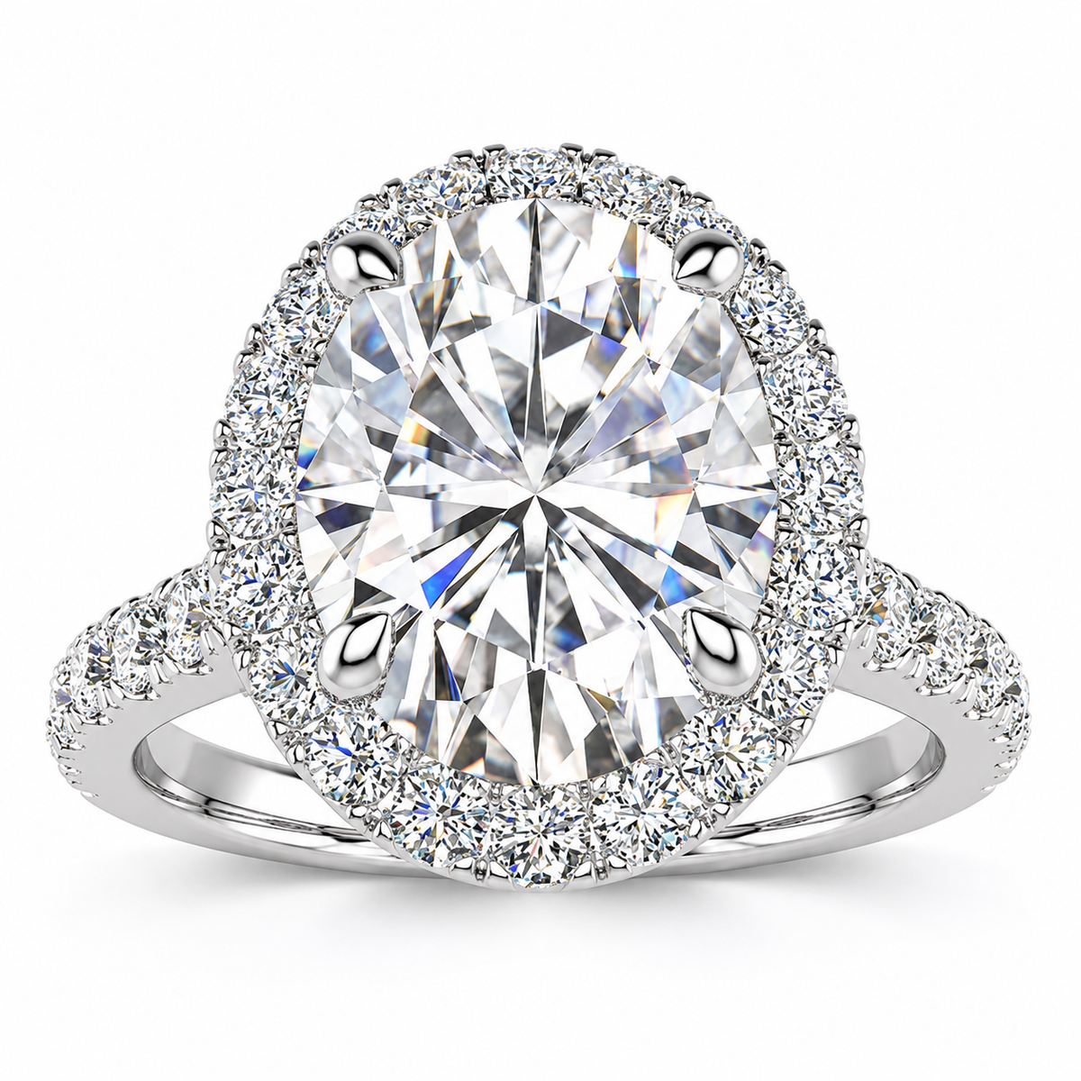 Josaleen Lab Grown Diamond Ring — white gold — front view